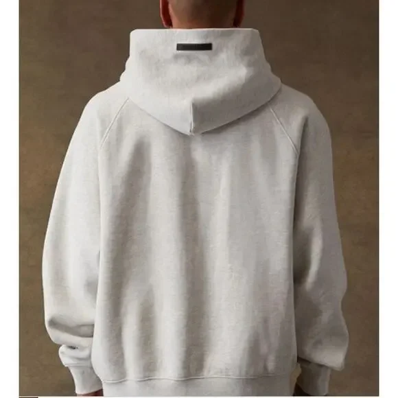 Fear of God Essentials Light Oatmeal Relaxed fit hoodie, size XL